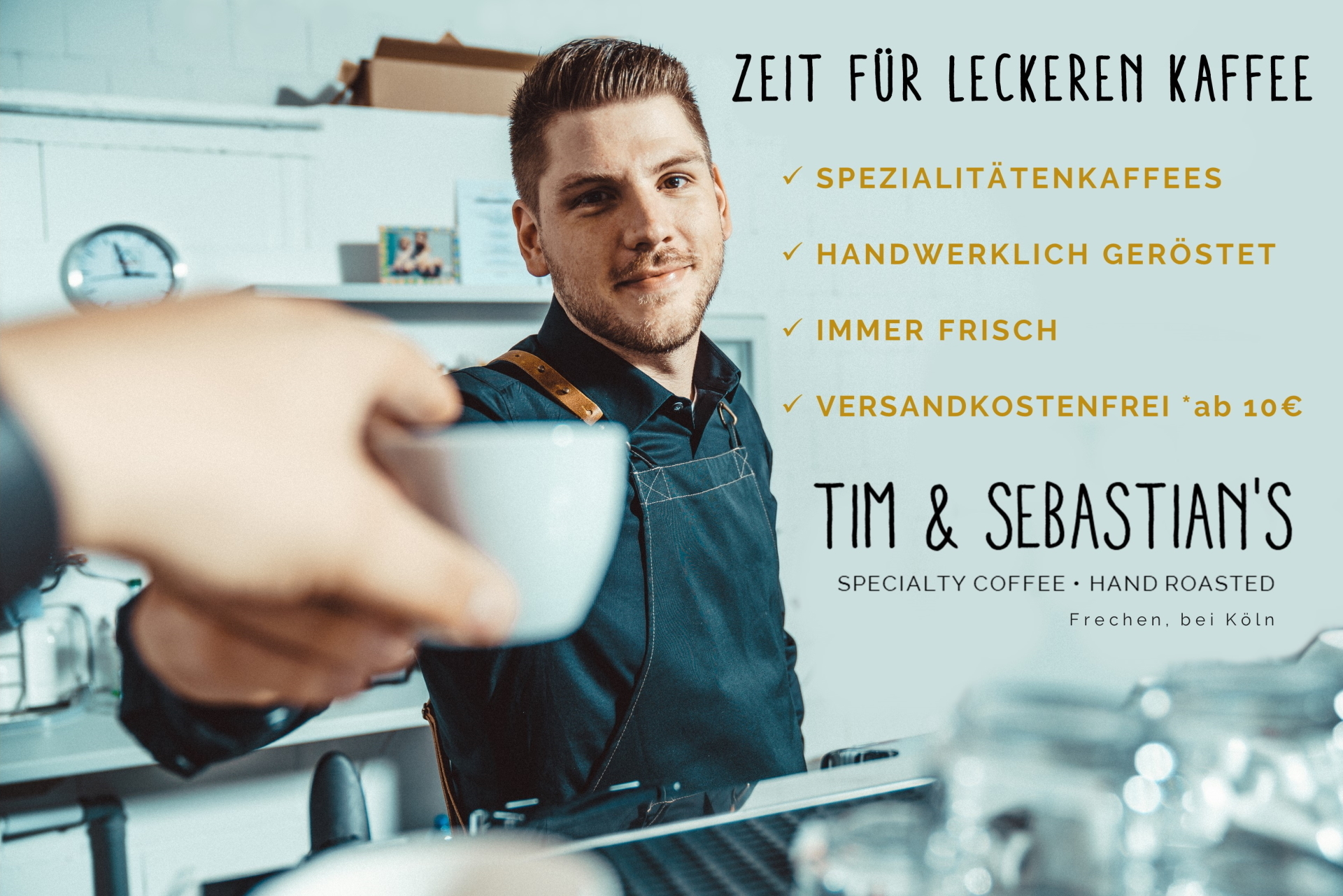 Website Mobile version homepage photo Tim-and-Sebastians-Specialty-Coffee